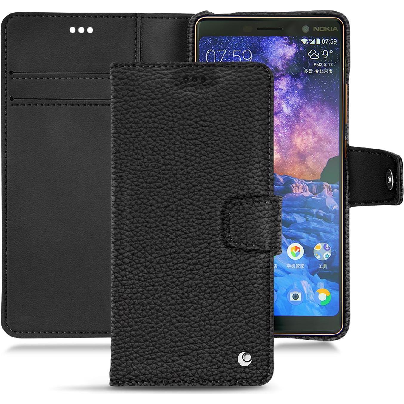 Thumbnail - Noreve Lederschutzhülle Wallet (Apple iPhone 7 Plus), Smartphone Hülle, Schwarz