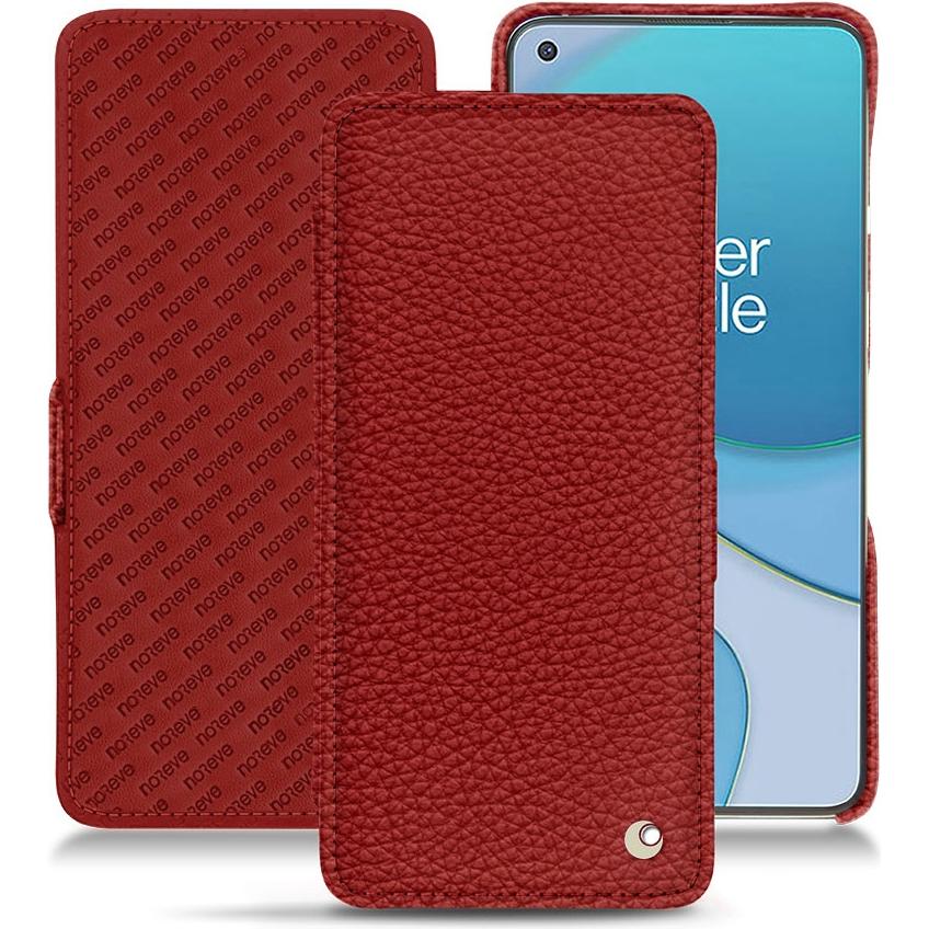 Noreve Lederschutzhülle horizontal (OnePlus 8T), Smartphone Hülle, Rot