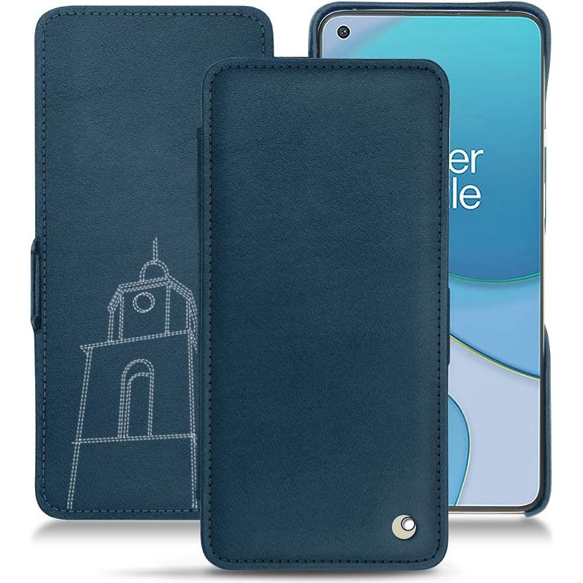 Noreve Lederschutzhülle horizontal (OnePlus 8T), Smartphone Hülle, Blau