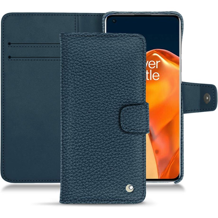 Noreve Lederschutzhülle Wallet (OnePlus 9 Pro), Smartphone Hülle, Blau