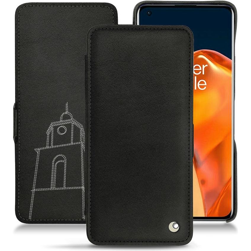 Thumbnail - Noreve Lederschutzhülle horizontal (OnePlus 9 Pro), Smartphone Hülle, Schwarz