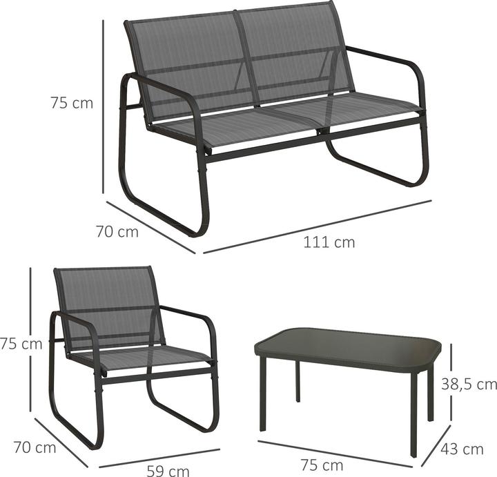 Immagine prodotto Outsunny Set di mobili da giardino