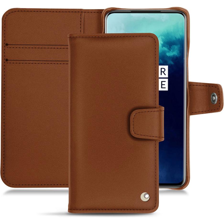 Noreve Lederschutzhülle Wallet (OnePlus 7T Pro), Smartphone Hülle, Braun
