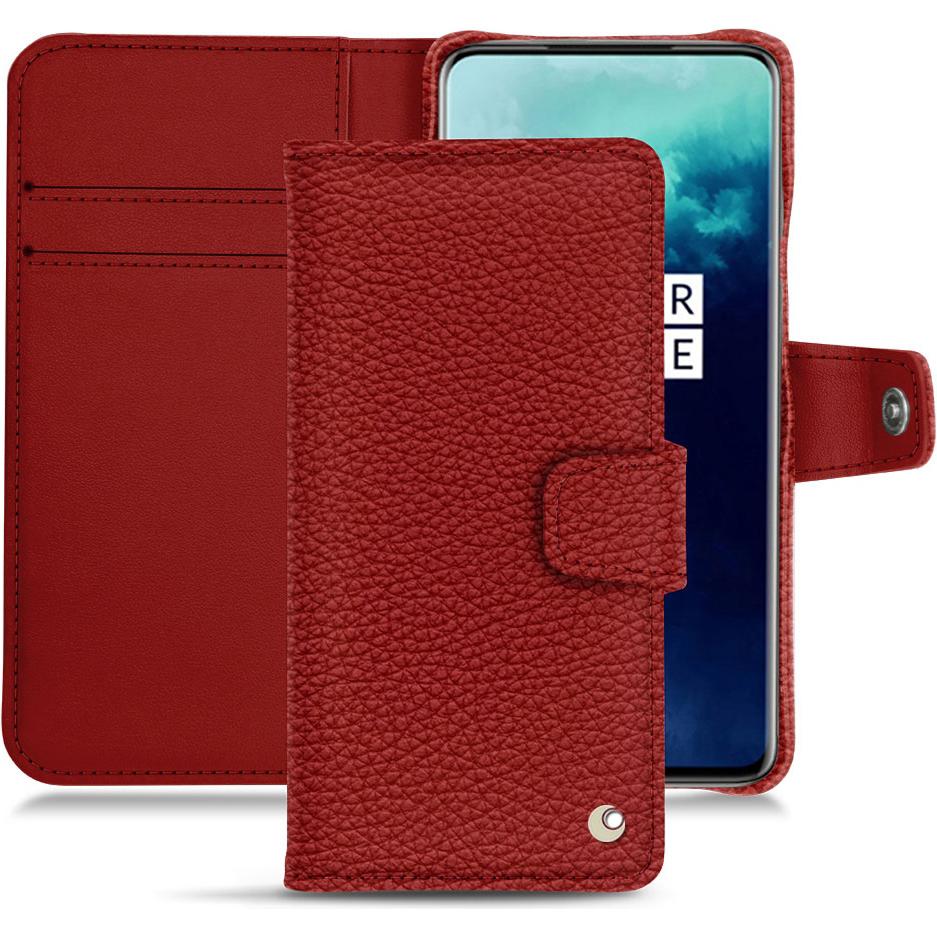 Noreve Lederschutzhülle Wallet (OnePlus 7T Pro), Smartphone Hülle, Rot