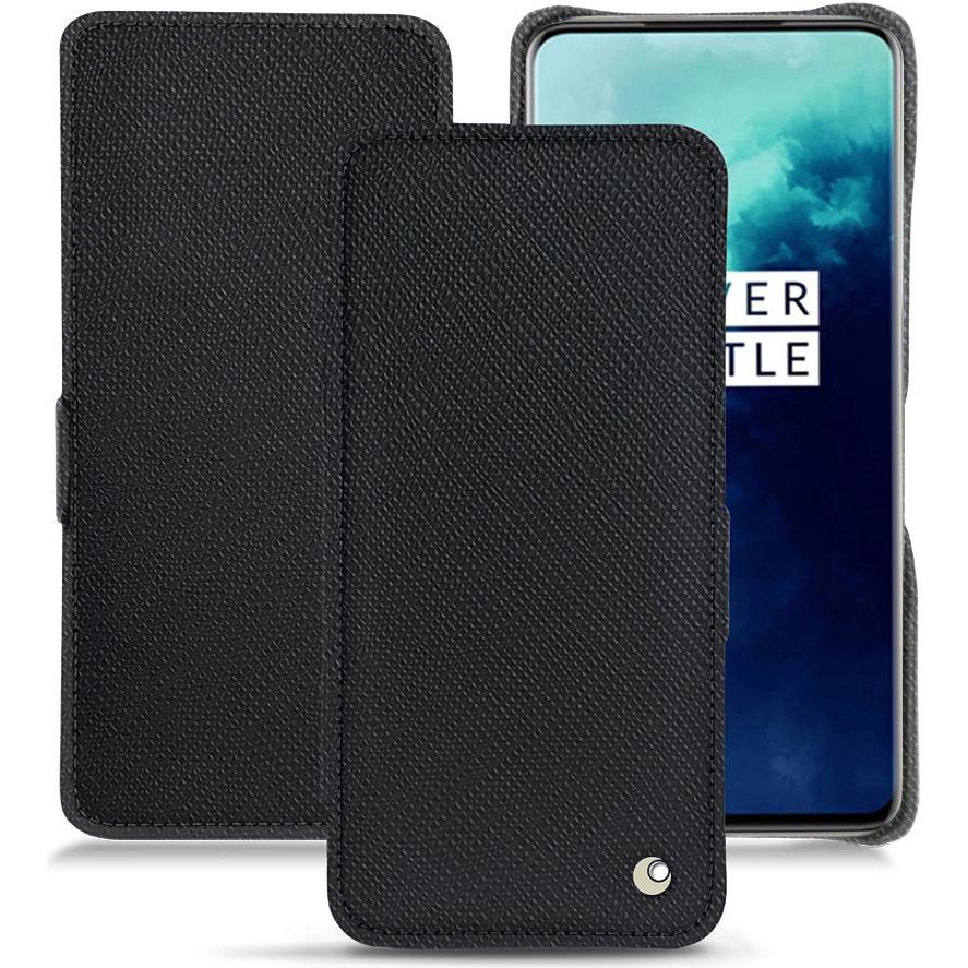 Noreve Lederschutzhülle horizontal (OnePlus 7T Pro), Smartphone Hülle, Schwarz