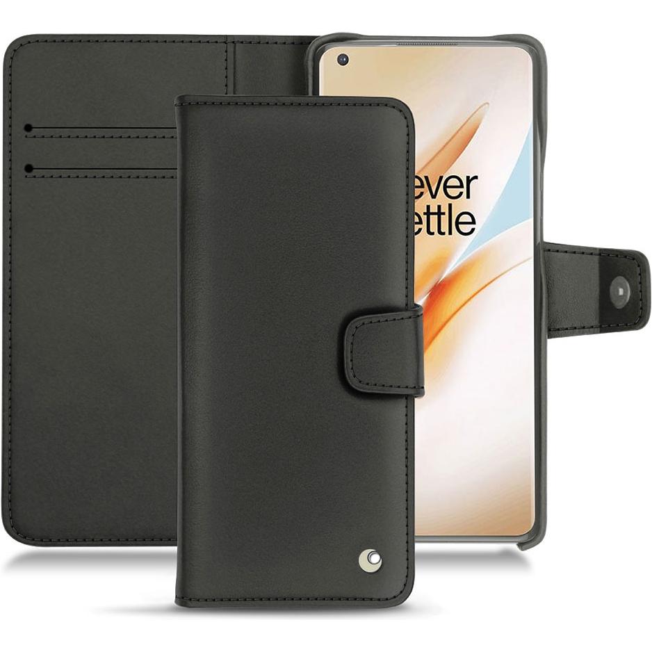 Noreve Lederschutzhülle Wallet (OnePlus 8 Pro), Smartphone Hülle, Schwarz