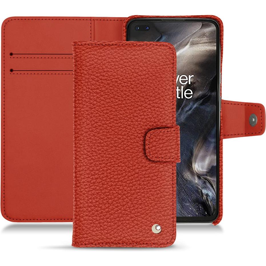 Noreve Lederschutzhülle Wallet (OnePlus Nord), Smartphone Hülle, Orange