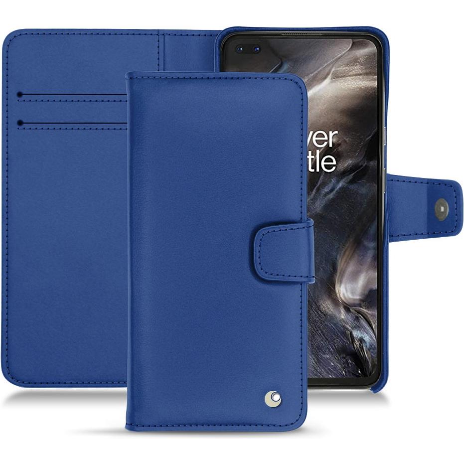 Noreve Lederschutzhülle Wallet (OnePlus Nord), Smartphone Hülle, Blau