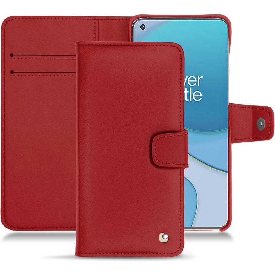 Noreve Lederschutzhülle Wallet (OnePlus 8T), Smartphone Hülle, Rot