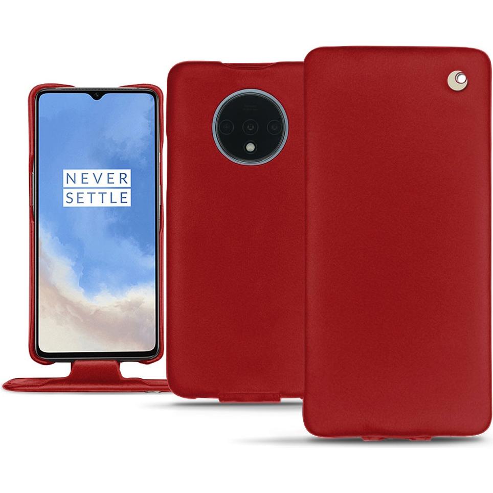 Thumbnail - Noreve Lederschutzhülle vertikal (OnePlus 7T), Smartphone Hülle, Rot