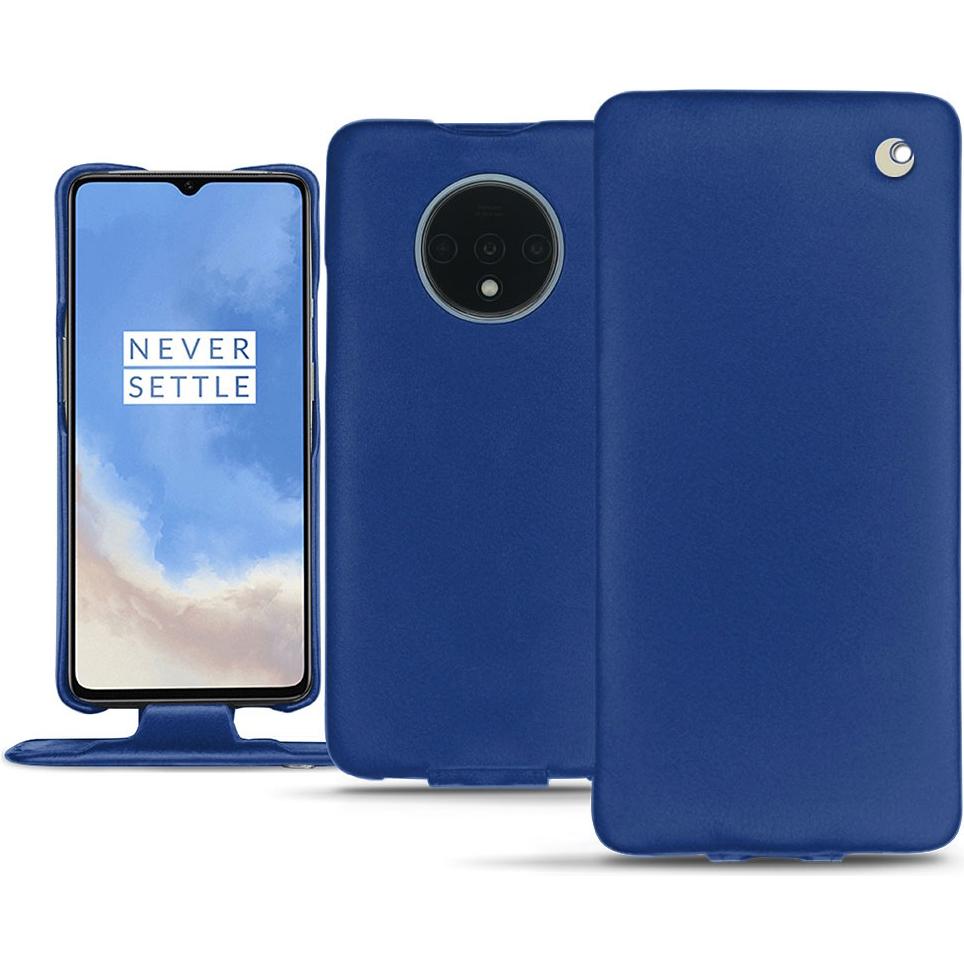 Noreve Lederschutzhülle vertikal (OnePlus 7T), Smartphone Hülle, Blau