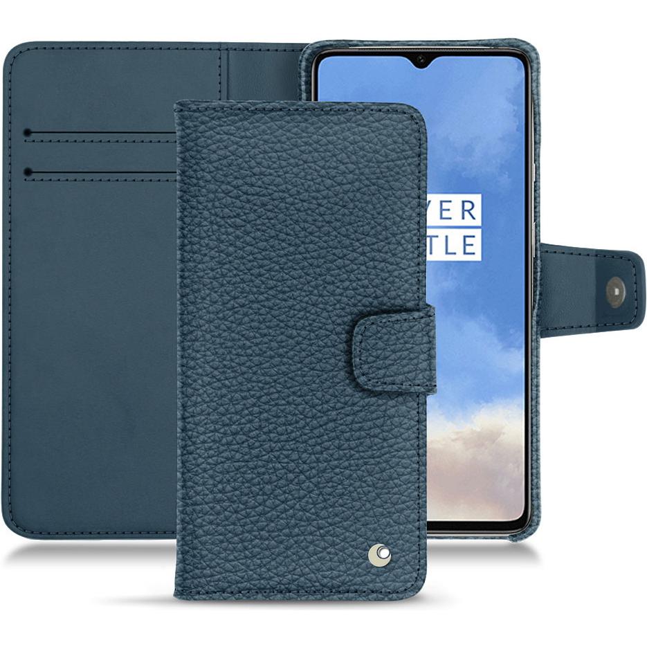 Noreve Lederschutzhülle Wallet (OnePlus 7T), Smartphone Hülle, Blau