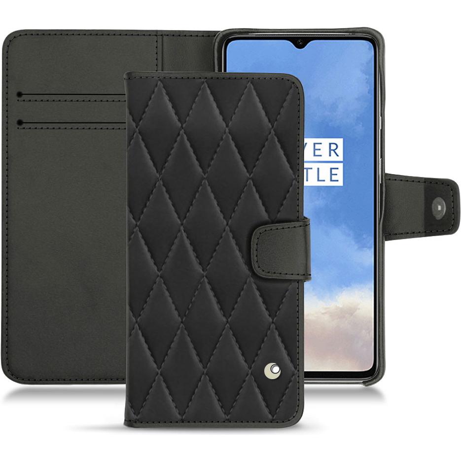 Noreve Lederschutzhülle Wallet (OnePlus 7T), Smartphone Hülle, Schwarz