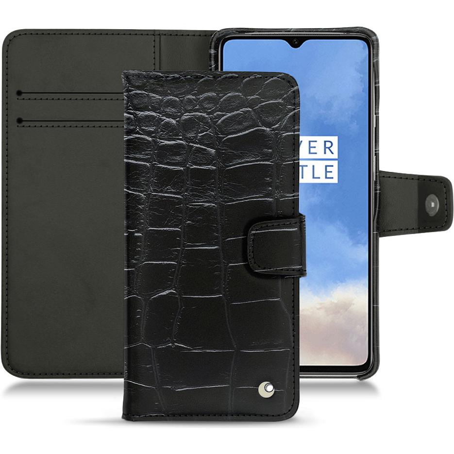 Noreve Lederschutzhülle Wallet (OnePlus 7T), Smartphone Hülle, Schwarz