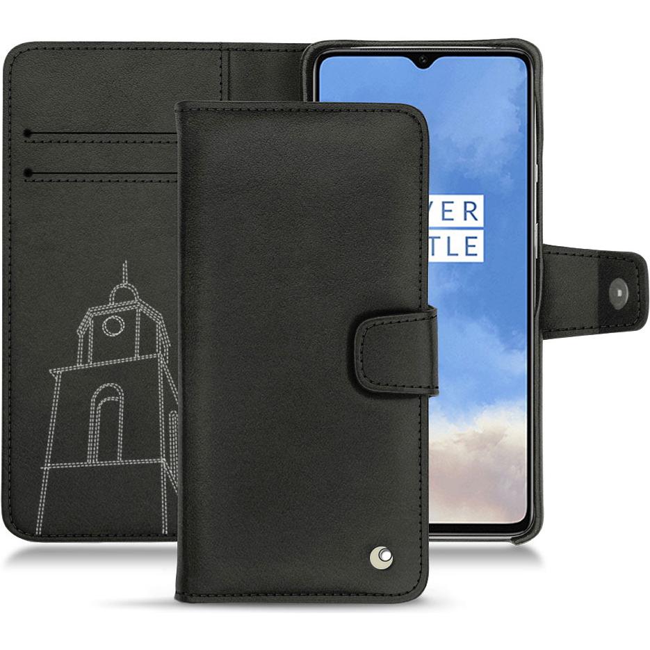 Noreve Lederschutzhülle Wallet (OnePlus 7T), Smartphone Hülle, Schwarz