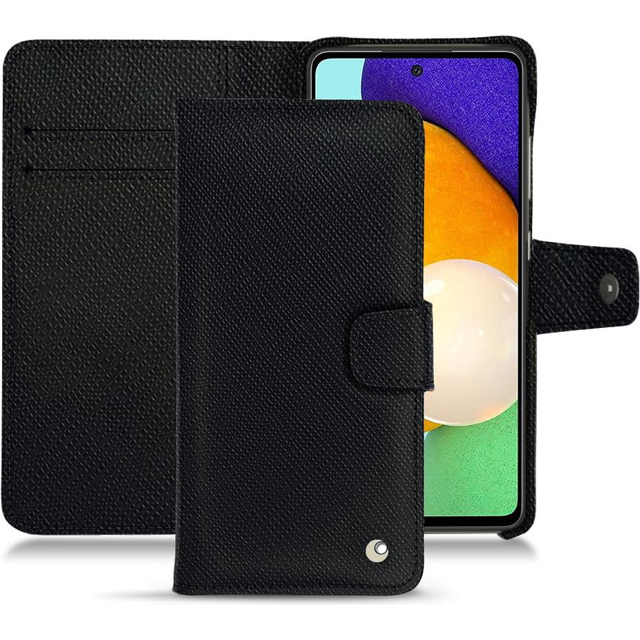 Noreve Lederschutzhülle Wallet (Samsung Galaxy A52), Smartphone Hülle, Schwarz