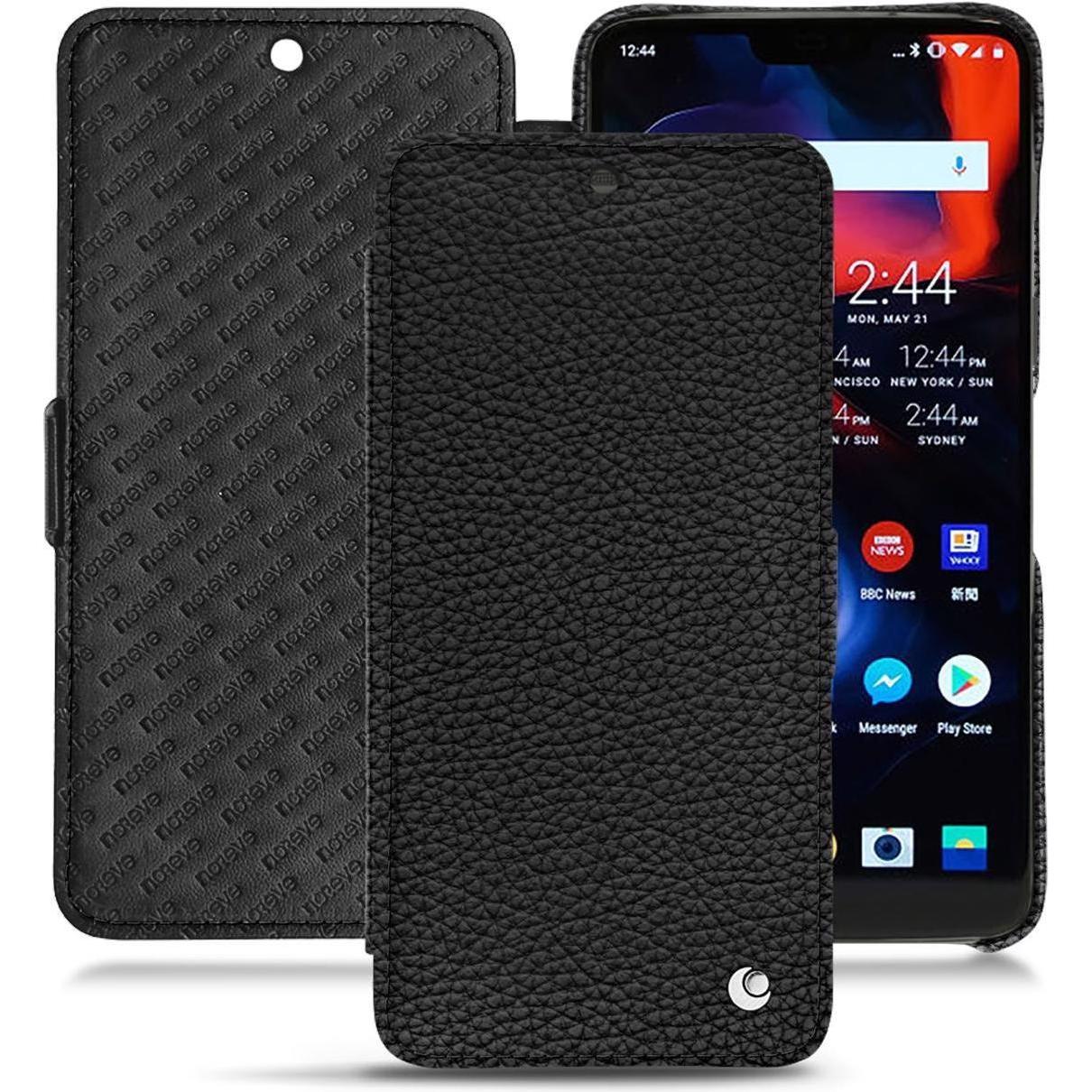 Noreve Lederschutzhülle horizontal (OnePlus X), Smartphone Hülle, Schwarz