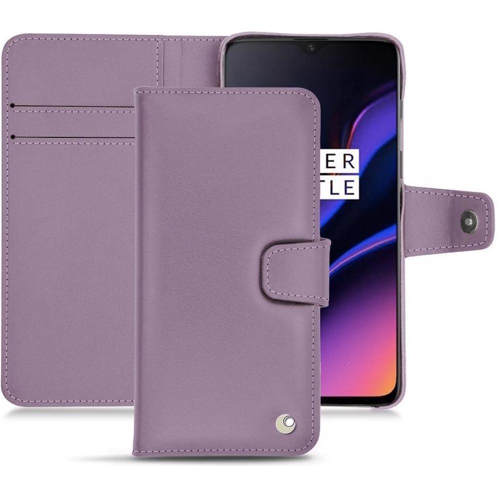 Noreve Lederschutzhülle Wallet (OnePlus 6T), Smartphone Hülle, Violett