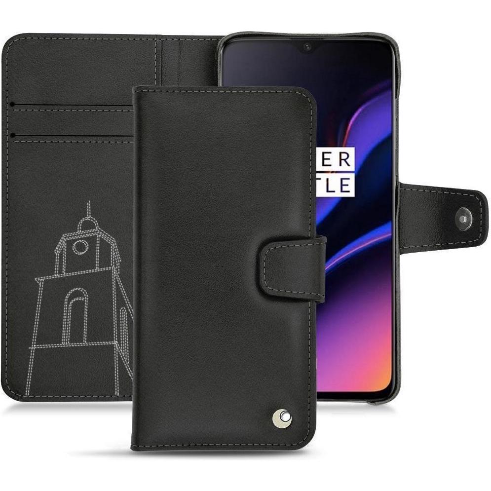 Noreve Lederschutzhülle Wallet (OnePlus 6T), Smartphone Hülle, Schwarz