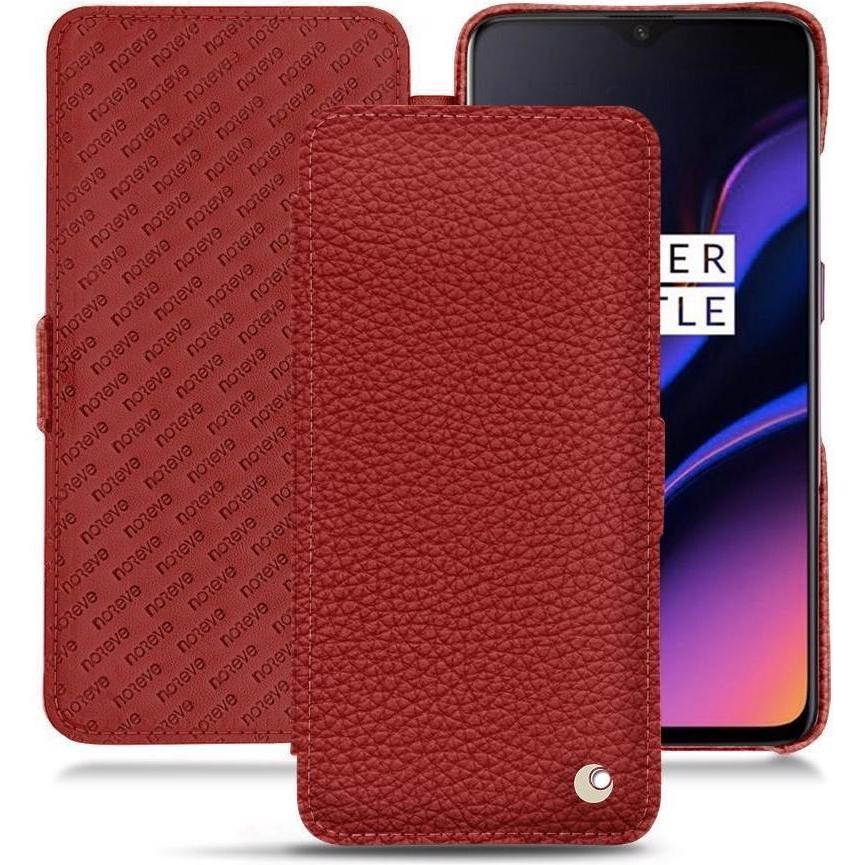 Noreve Lederschutzhülle horizontal (OnePlus 6T), Smartphone Hülle, Rot