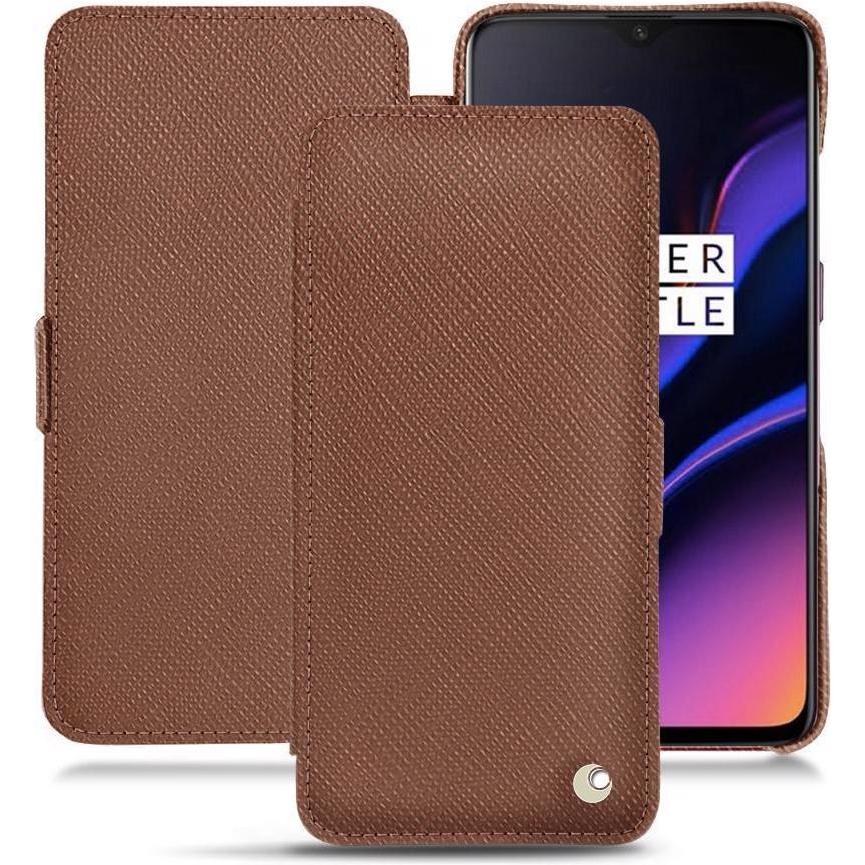 Thumbnail - Noreve Lederschutzhülle horizontal (OnePlus 6T), Smartphone Hülle, Braun