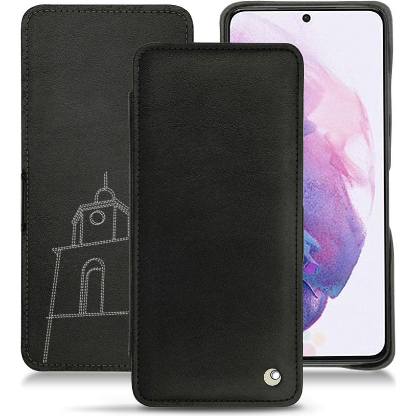 Noreve Lederschutzhülle horizontal (Samsung Galaxy S21+), Smartphone Hülle, Schwarz