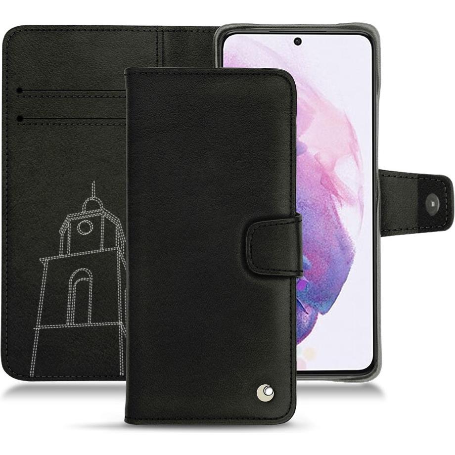 Noreve Lederschutzhülle Wallet (Samsung Galaxy S21+), Smartphone Hülle, Schwarz