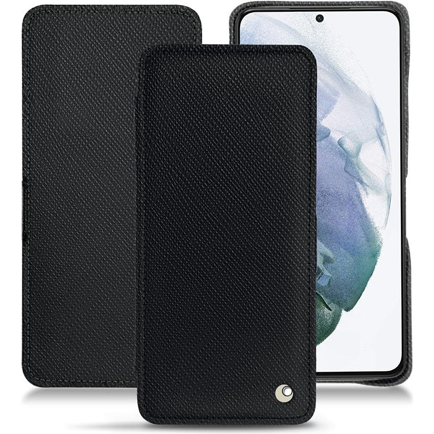 Noreve Lederschutzhülle horizontal (Samsung Galaxy S21+), Smartphone Hülle, Schwarz
