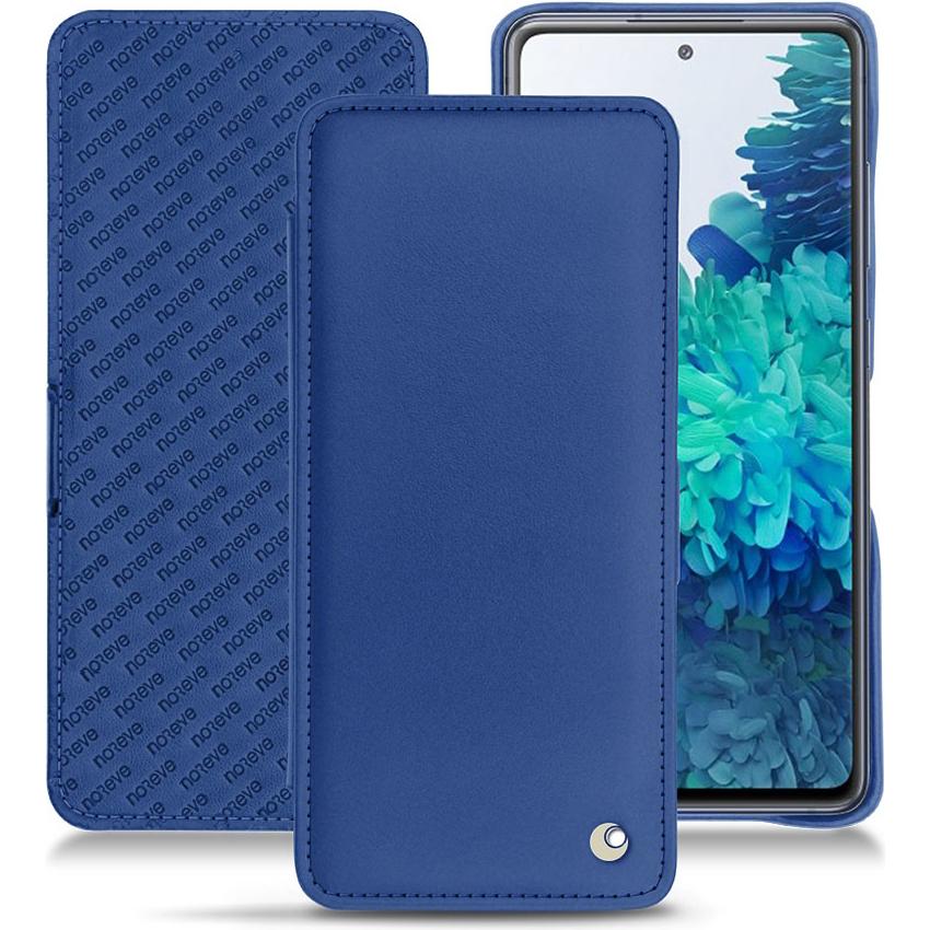 Thumbnail - Noreve Lederschutzhülle horizontal (Samsung Galaxy S20 FE), Smartphone Hülle, Blau