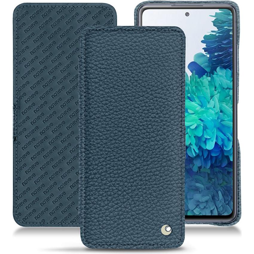 Noreve Lederschutzhülle horizontal (Samsung Galaxy S20 FE), Smartphone Hülle, Blau