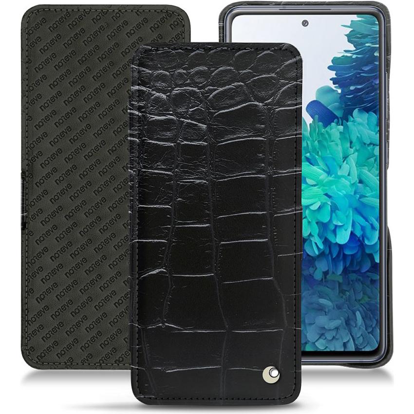 Thumbnail - Noreve Lederschutzhülle horizontal (Samsung Galaxy S20 FE), Smartphone Hülle, Schwarz