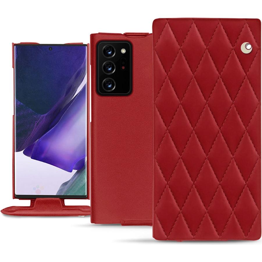 Noreve Lederschutzhülle vertikal (Samsung Galaxy Note 20 Ultra), Smartphone Hülle, Rot