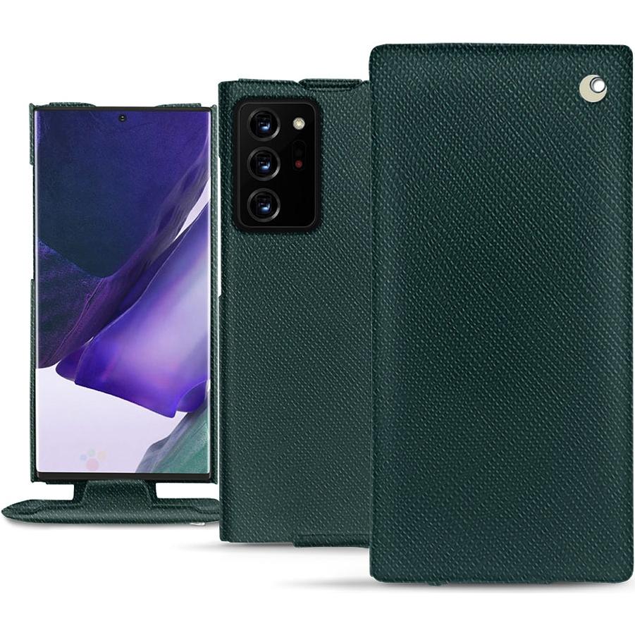 Noreve Lederschutzhülle vertikal (Samsung Galaxy Note 20 Ultra), Smartphone Hülle, Grün