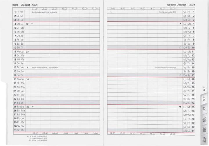 Image du produit Biella Glasgow (10 x 13,9 cm, 1 mois / 2 pages)