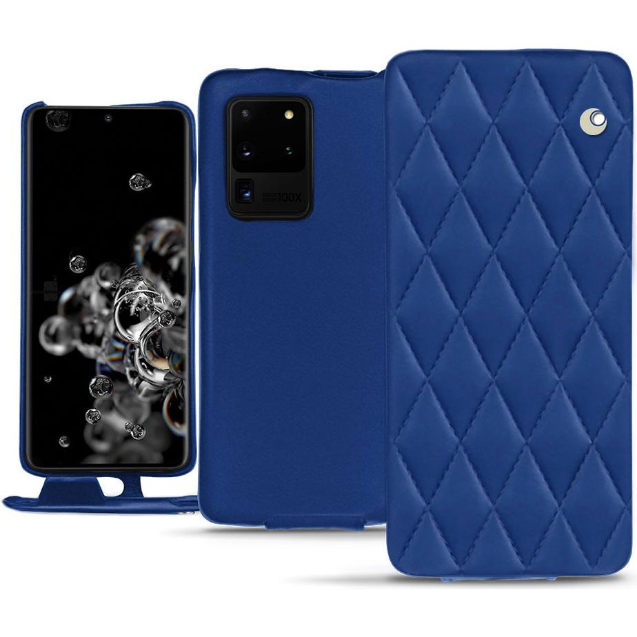 Thumbnail - Noreve Lederschutzhülle vertikal (Samsung Galaxy S20 Ultra 5G), Smartphone Hülle, Blau