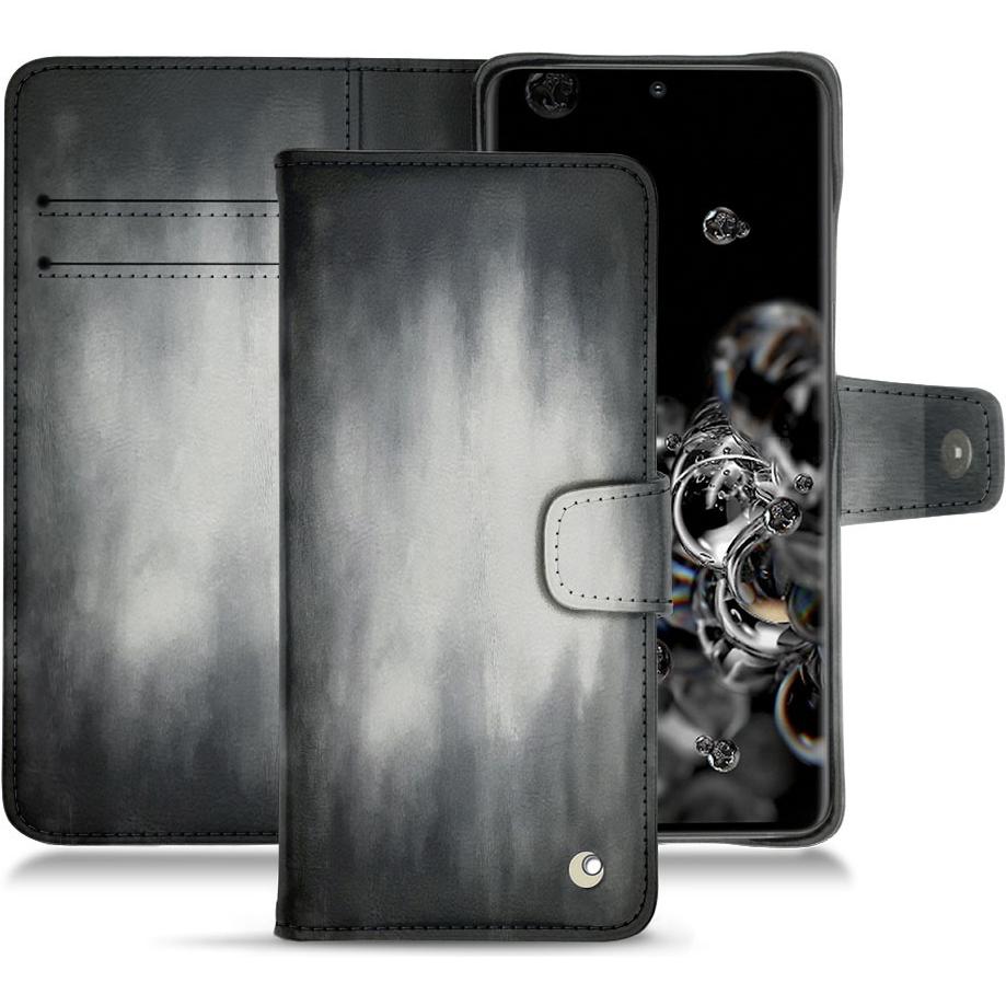 Noreve Lederschutzhülle Wallet (Samsung Galaxy S20 Ultra 5G), Smartphone Hülle, Grau