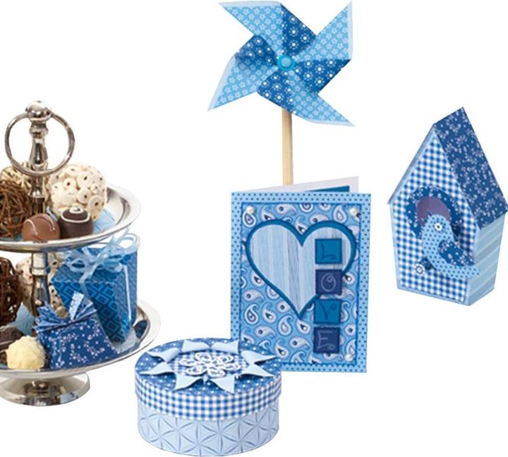 Produktbild Folia Motivblock Basics blau (270 g/m², 30x)