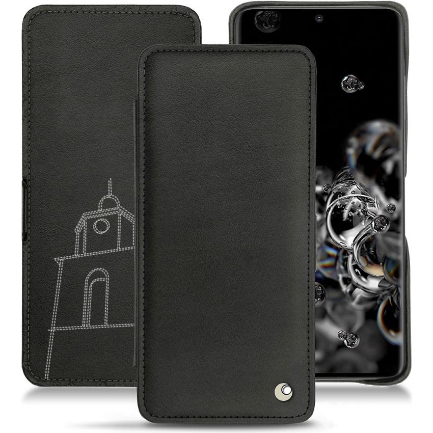 Noreve Lederschutzhülle horizontal (Samsung Galaxy S20 Ultra 5G), Smartphone Hülle, Schwarz