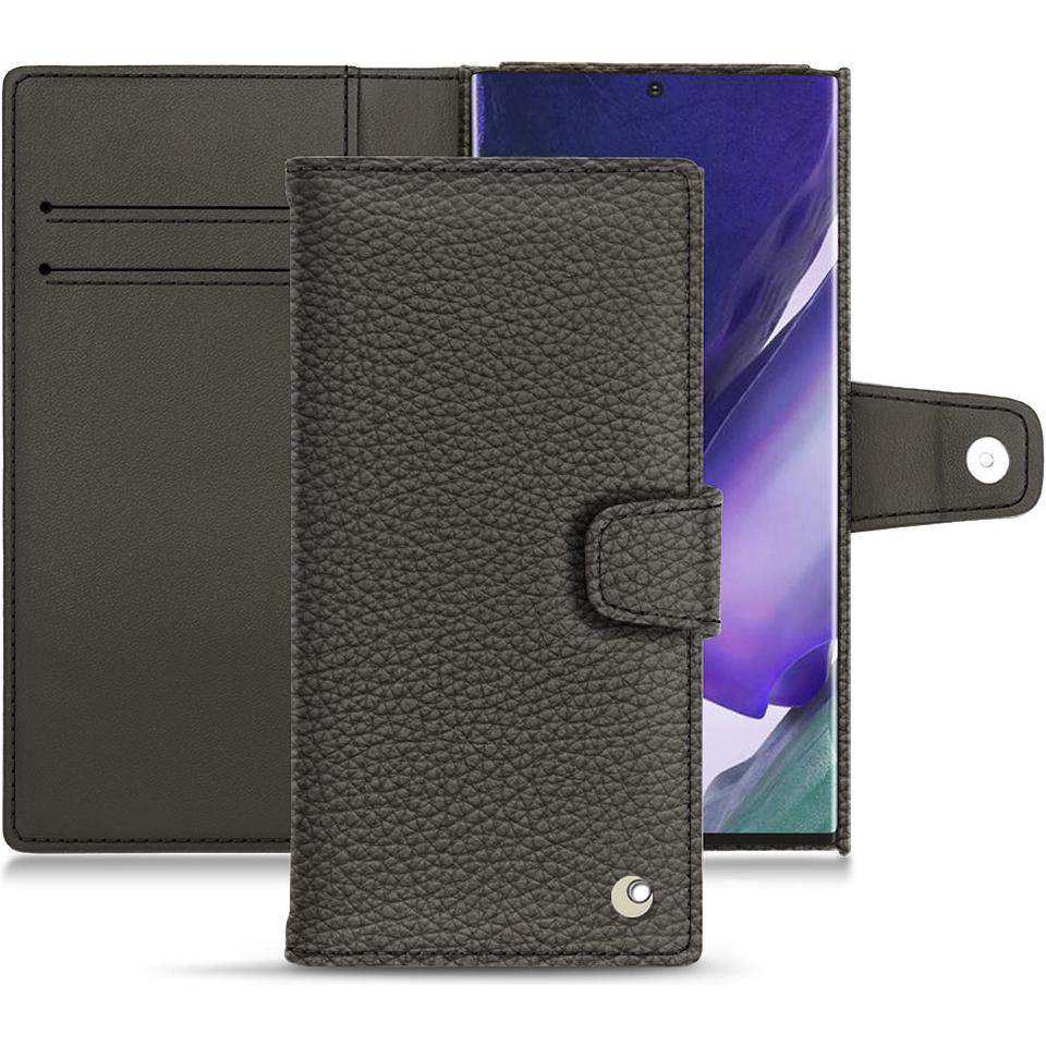Noreve Lederschutzhülle Wallet (Samsung Galaxy Note 20 Ultra), Smartphone Hülle, Grau