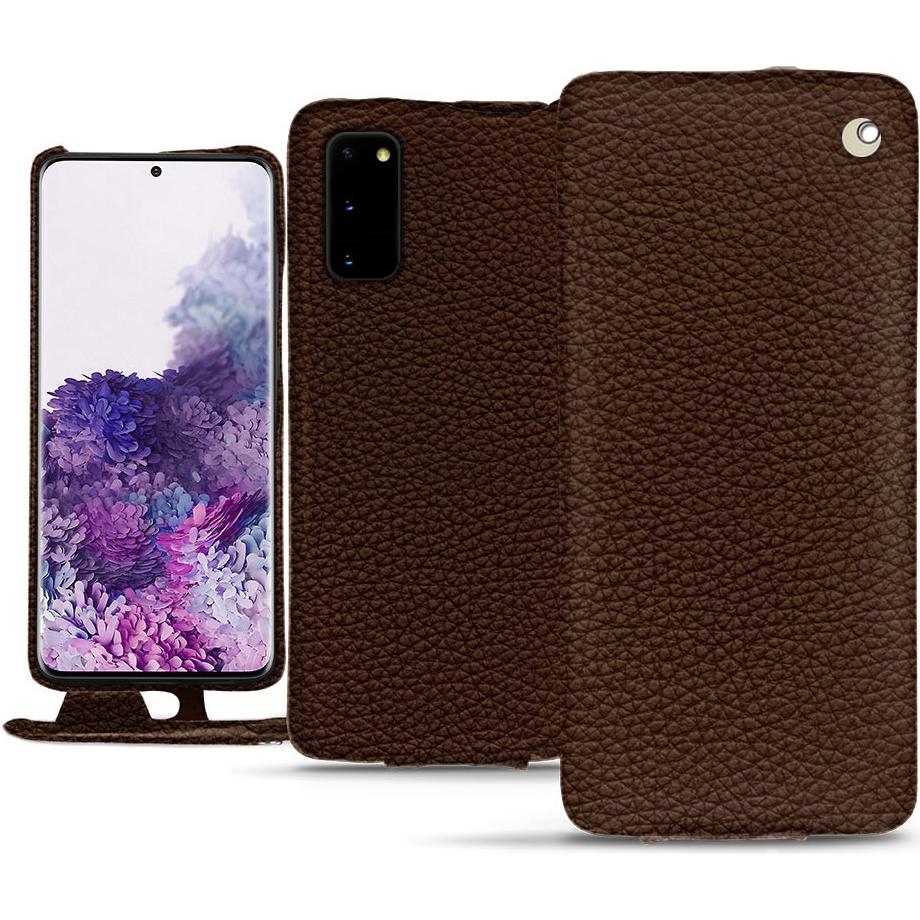 Thumbnail - Noreve Lederschutzhülle vertikal (Samsung Galaxy S20), Smartphone Hülle, Braun