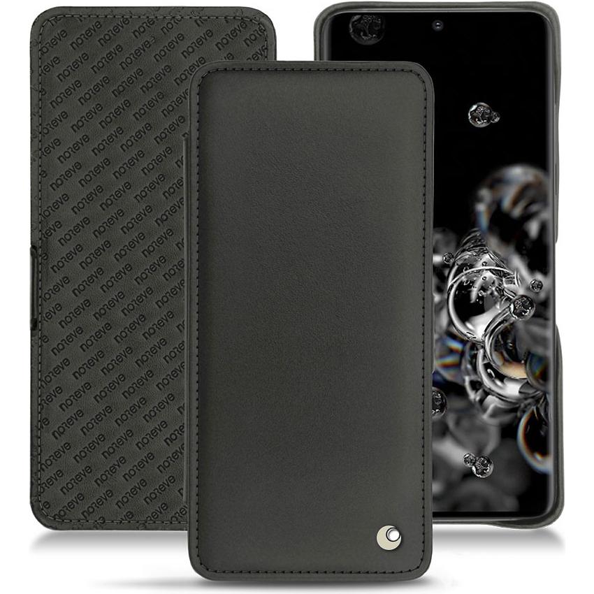 Noreve Lederschutzhülle horizontal (Samsung Galaxy S20 Ultra 5G), Smartphone Hülle, Schwarz