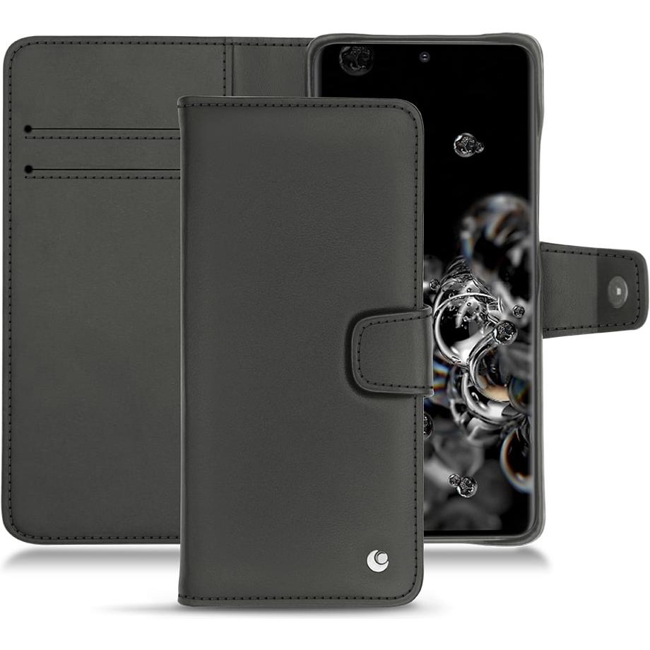 Noreve Lederschutzhülle Wallet (Samsung Galaxy S20+ 5G), Smartphone Hülle, Schwarz