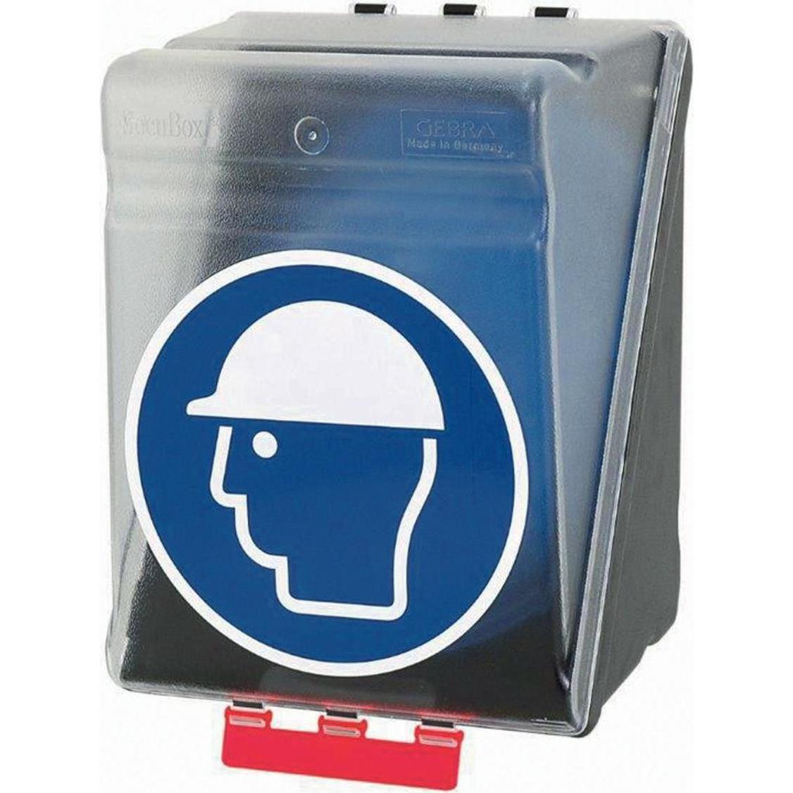 Brady, Etiketten, Aufbewahrungs- und Spenderbox für Kopfschutz (nur Symbol M014), ABS Plastik, Transparent/Sch