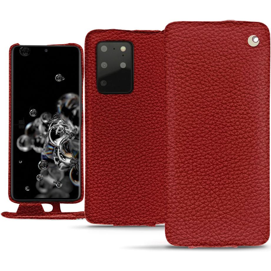 Noreve Lederschutzhülle vertikal (Samsung Galaxy S20+ 5G), Smartphone Hülle, Rot
