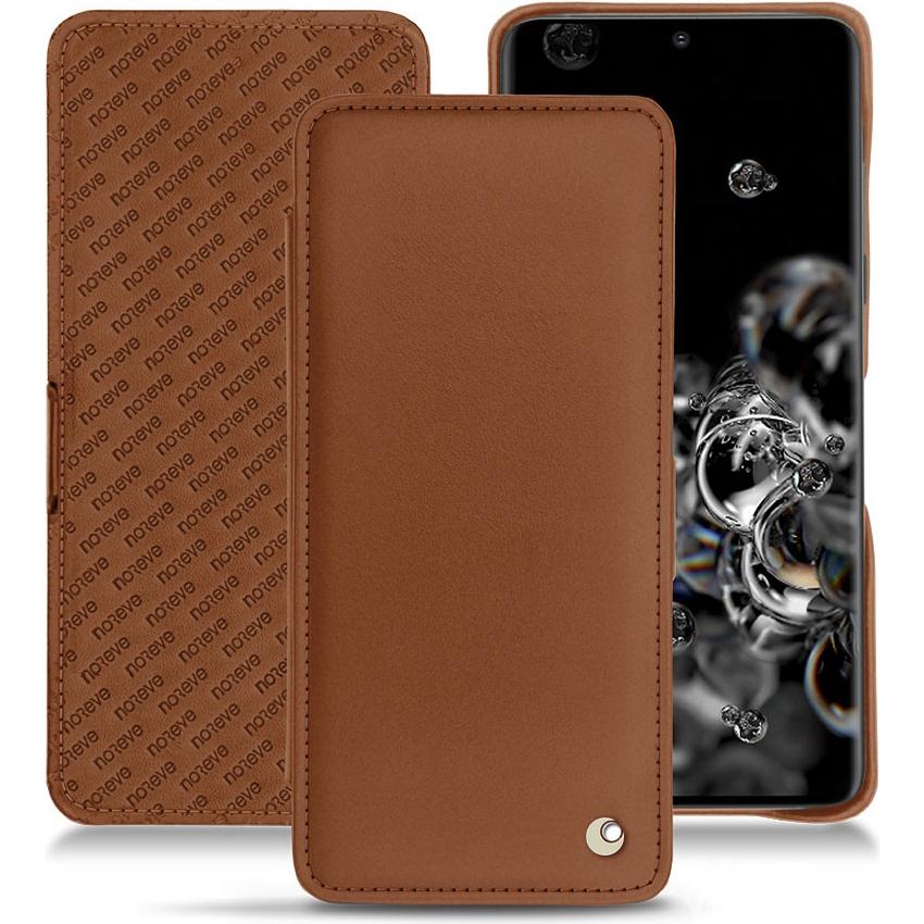 Noreve Lederschutzhülle horizontal (Samsung Galaxy S20+ 5G), Smartphone Hülle, Braun
