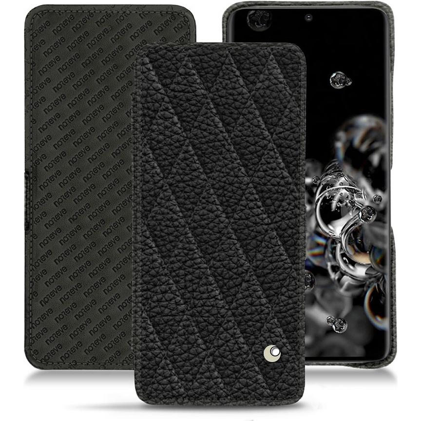 Noreve Lederschutzhülle horizontal (Samsung Galaxy S20+ 5G), Smartphone Hülle, Schwarz