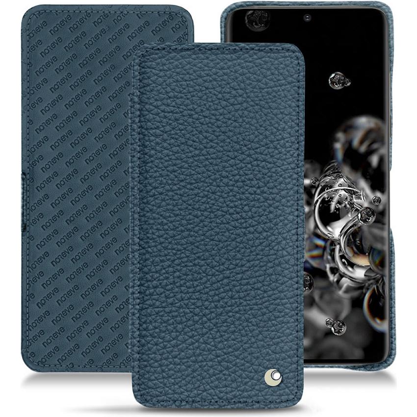Noreve Lederschutzhülle horizontal (Samsung Galaxy S20+ 5G), Smartphone Hülle, Blau