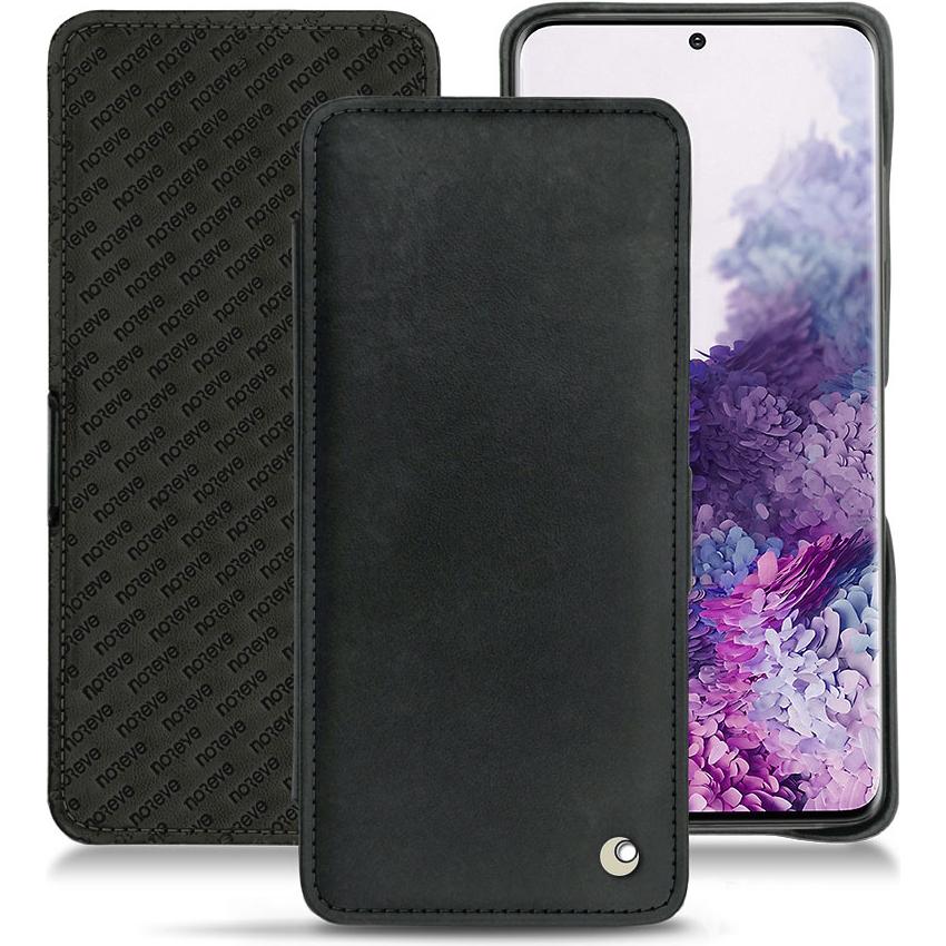 Noreve Lederschutzhülle horizontal (Samsung Galaxy S20), Smartphone Hülle, Schwarz