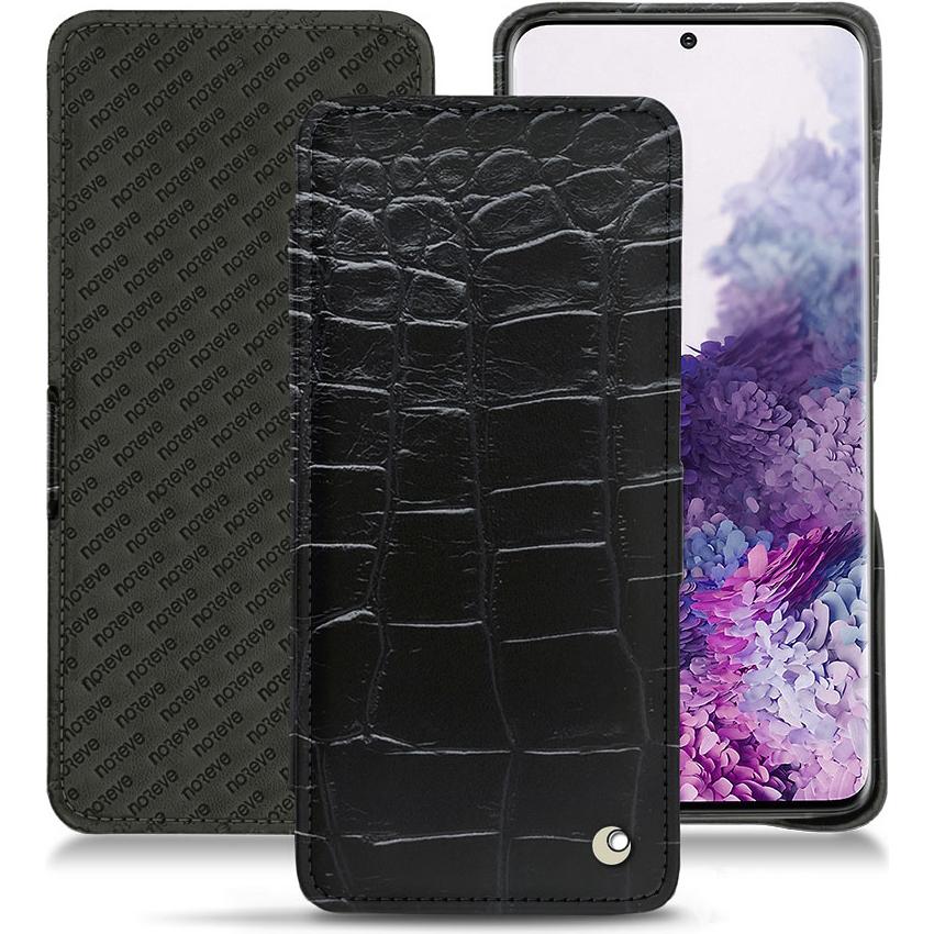 Noreve Lederschutzhülle horizontal (Samsung Galaxy S20+), Smartphone Hülle, Schwarz