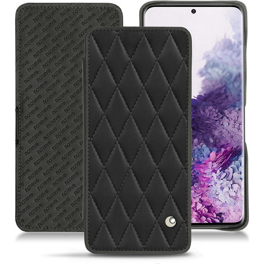 Thumbnail - Noreve Lederschutzhülle horizontal (Samsung Galaxy S20), Smartphone Hülle, Schwarz